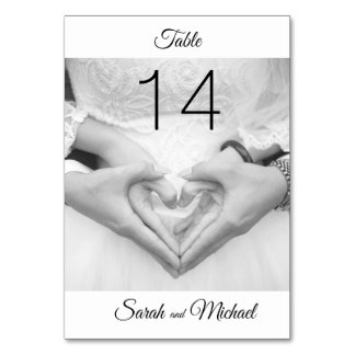 Elegant Traditional Photo Wedding Table Card