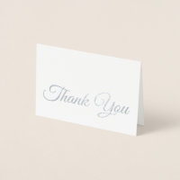 Elegant Traditional Silver Script Thank You