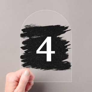 Elegant translucent table numbers