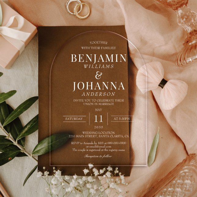Elegant Transparent Clear Wedding Arch Acrylic Invitations (Elegant Transparent Clear Wedding Arch Acrylic Invitations
)