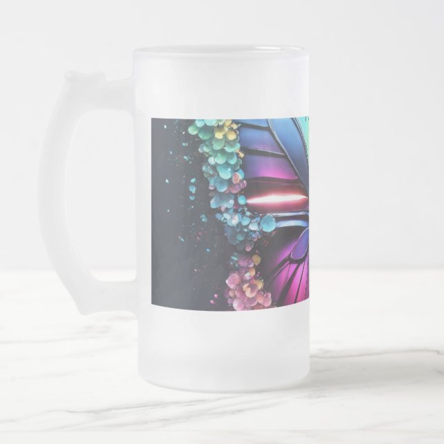 Elegant Transparent Glass Mug (Left)