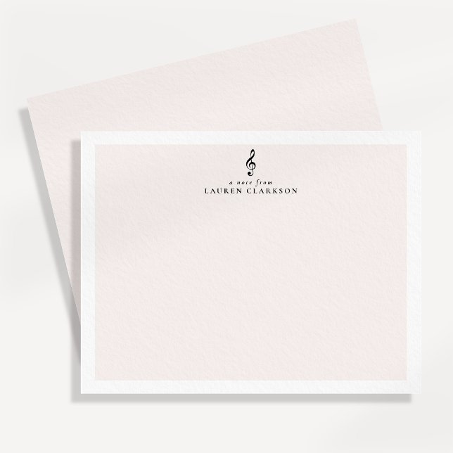 Elegant Treble Clef Music Note Card (Creator Uploaded)