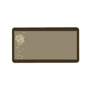 Elegant Tree Brown Wedding Mailing Address Label