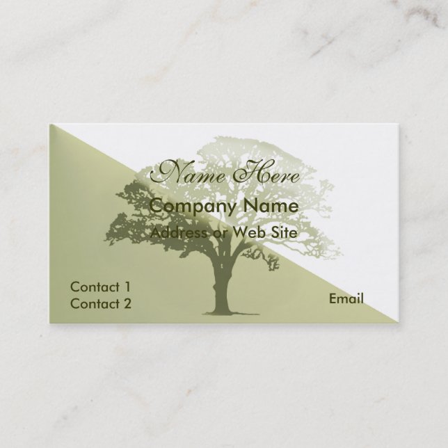 Elegant Tree Business Card (Front)