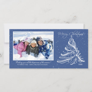 Elegant Tree Family Christmas Photo Card