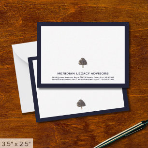 Elegant Tree Logo Business Note Card