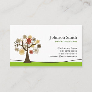Elegant Tree of Life - Clean Green Stylish Business Card