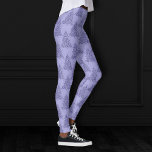 Elegant Tree Pattern | Charming Lavender Christmas Leggings<br><div class="desc">Tis the season for joyful wearable art! Lovely soft, shabby chic pastel lavender and sweet lilac purple palette patterned holiday fashion attire. This fun festive design features a whimsical sparkly Christmas trees with a frisky paint splatter enhanced with faux metallic glitter along with a matching low profile solid background. For...</div>