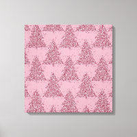 Elegant Tree Pattern | Dusty Mauve Pink Christmas