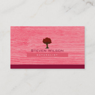 Elegant Tree Pink Nature Wood Garden Landscape Business Card