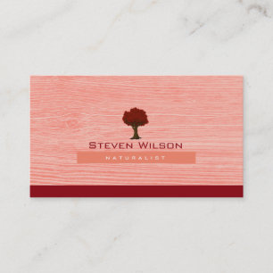 Elegant Tree Red Nature Wood Garden Landscape Business Card