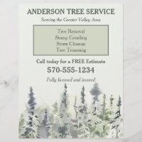 Elegant Tree Service Arborist Trimming Flyer