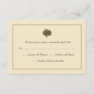 Elegant Tree Wedding RSVP Cards