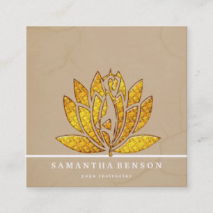 Elegant Tree Yoga Instructor Wellness Life Coach Square Business Card