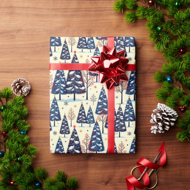 Elegant Trees Wrapping Paper (Holiday Gift)