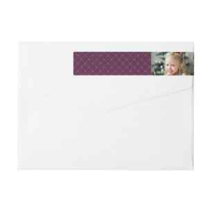 Elegant Trellis Holiday Photo Wrap Around Label