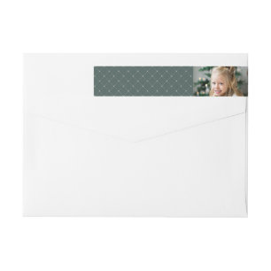 Elegant Trellis Holiday Photo Wrap Around Label