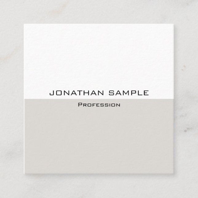 Elegant Trend Colours Initial Modern Template Square Business Card (Front)
