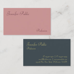 Elegant Trend Colours Modern Handwritten Minimalis Business Card