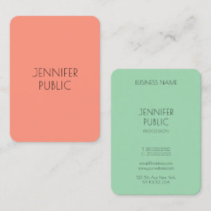 Elegant Trend Colours Modern Minimalist Template Business Card