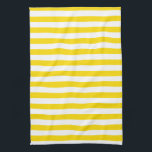 Elegant Trend Colours Yellow White Stripes Templat Tea Towel<br><div class="desc">Elegant Trend Colours Yellow White Stripes Template Modern Decorative Kitchen Towel.</div>
