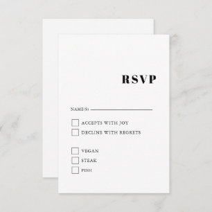 Elegant & Trendy Black and White Enclosure Card