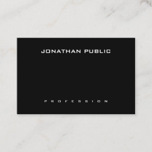 Elegant Trendy Black White Template Modern Simple Business Card
