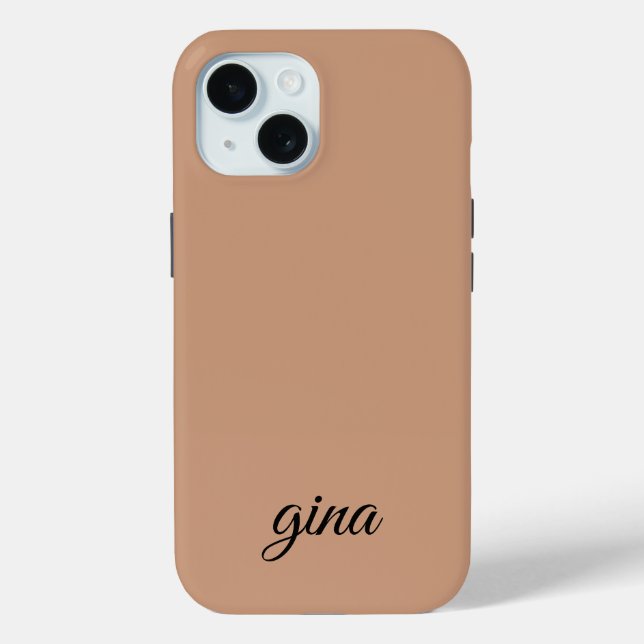 Elegant Trendy Brown Customise Case-Mate iPhone Case (Back)