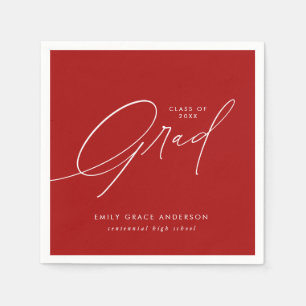 Elegant Trendy Calligraphy Script Graduation Napkin