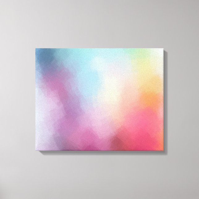 Elegant Trendy Colourful Abstract Art Red Yellow Canvas Print (Front)