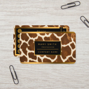 Elegant Trendy Cow Faux Leather Collection Business Card