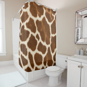 Elegant Trendy Cow Faux Leather Collection Shower Curtain