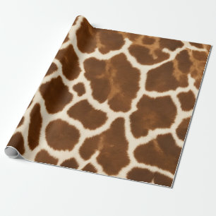 Elegant Trendy Cow Faux Leather Collection Wrapping Paper