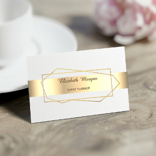 Elegant Trendy Gold Geometric , Frame Business Card