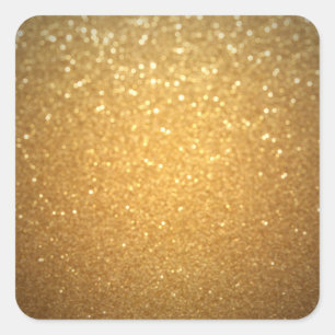 Elegant Trendy Gold Glitter Blank Template Modern Square Sticker