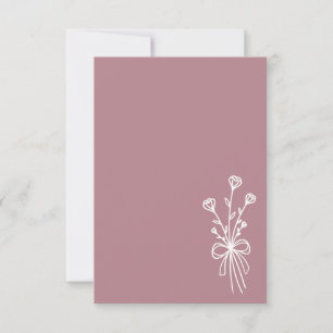 Elegant Trendy Minimalist Dusty Rose Invitation
