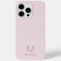 Elegant Trendy Monogram Modern Template Rose Gold