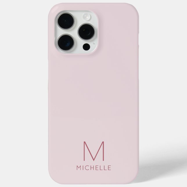 Elegant Trendy Monogram Modern Template Rose Gold Case-Mate iPhone Case (Back)