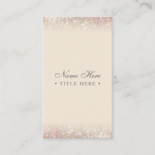 Elegant Trendy Pastel Gold Vertical Business Card