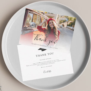 Elegant Trendy Photo Script Graduation 2025 Card