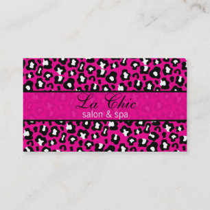 Elegant & Trendy Pink Cheetah Leopard Print Card