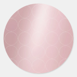 Elegant Trendy Rose Gold Blank Modern Template Classic Round Sticker