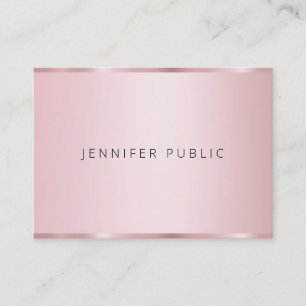 Elegant Trendy Rose Gold Colour Template Modern Business Card