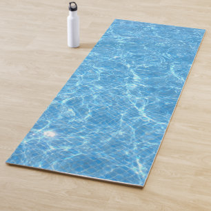 Elegant Trendy Swimming Pool Water Aqua Template Yoga Mat