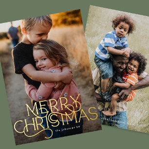 Elegant Trendy Typography MERRY CHRISTMAS Photo