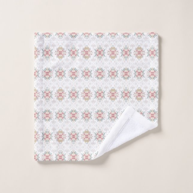 Elegant Tribal Floral Bath Towel Set (Wash Cloth)