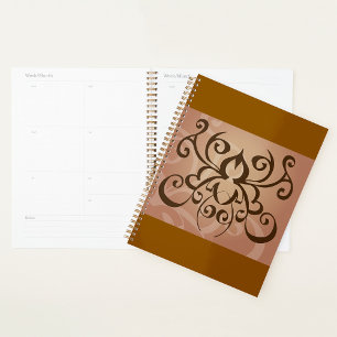 Elegant Tribal Swirl Tattoo Style Planner