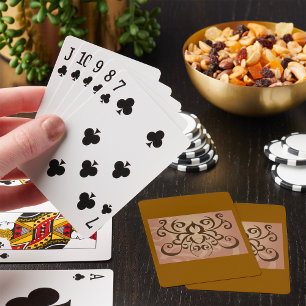 Elegant Tribal Swirl Tattoo Style  Playing Cards