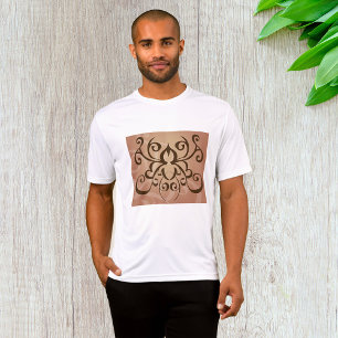 Elegant Tribal Swirl Tattoo Style  T-Shirt