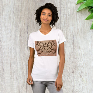 Elegant Tribal Swirl Tattoo Style T-Shirt